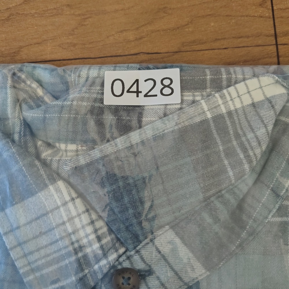 Royal Robbins Flannel Shirt Mens L Blue Plaid Button Down Synthetic Blend 42195 - Picture 10 of 10